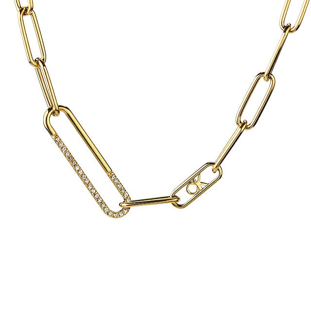 カルバンクライン ネックレス レディース ブランド Calvin Klein アシンメトリカル ペンダント 35000537 ゴールド アクセサリー CK-35000537