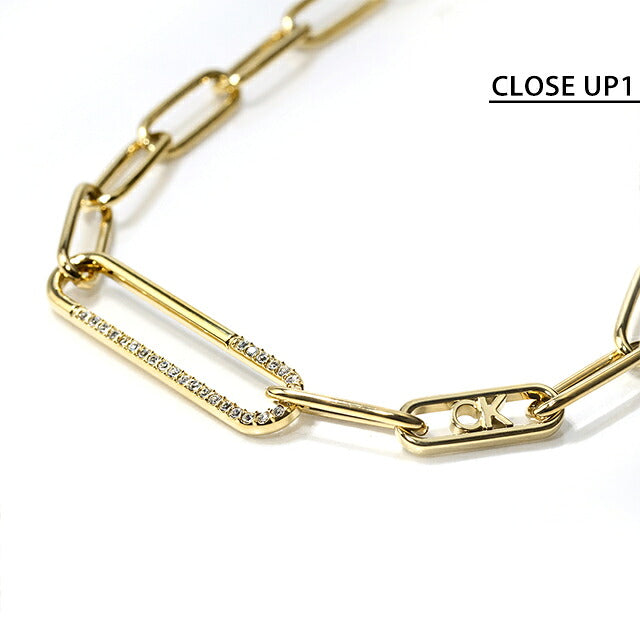 カルバンクライン ネックレス レディース ブランド Calvin Klein アシンメトリカル ペンダント 35000537 ゴールド アクセサリー CK-35000537