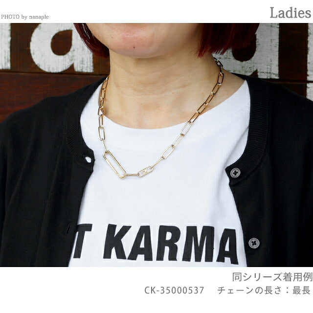 カルバンクライン ネックレス レディース ブランド Calvin Klein アシンメトリカル ペンダント 35000537 ゴールド アクセサリー CK-35000537