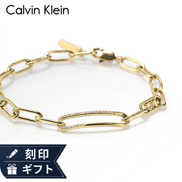 カルバンクライン ブレスレット レディース ブランド Calvin Klein アシンメトリカル 35000543 ゴールド アクセサリー CK-35000543