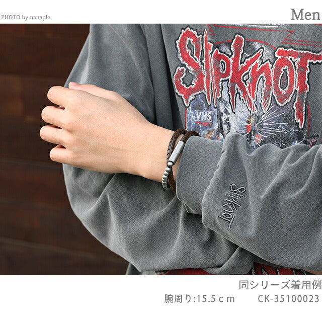 Calvin Klein 手链男装品牌 Calvin Klein 保险丝 35100023 棕银配件 CK-35100023
