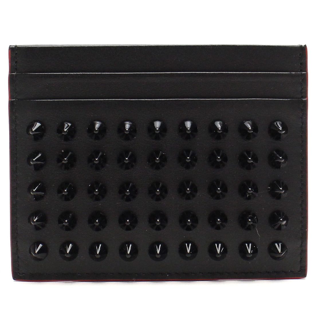 クリスチャン ルブタン カードケース レディース CALF PARIS/SPIKES カーフ イタリア 3165091 BLACK-BLACK ブラック 財布 CLO316509101