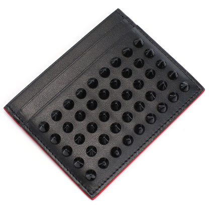クリスチャン ルブタン カードケース レディース CALF PARIS/SPIKES カーフ イタリア 3165091 BLACK-BLACK ブラック 財布 CLO316509101