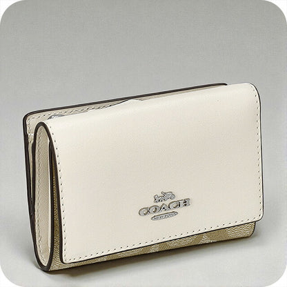 コーチ 三つ折り財布 レディース ブランド COACH CM761 ライトカーキ/チョーク CM761-SIGHA-1