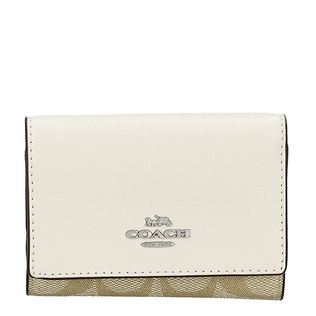 コーチ 三つ折り財布 レディース ブランド COACH CM761 ライトカーキ/チョーク CM761-SIGHA-1