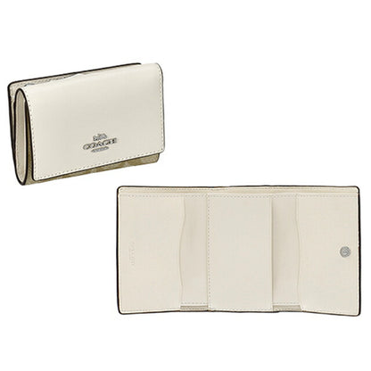 コーチ 三つ折り財布 レディース ブランド COACH CM761 ライトカーキ/チョーク CM761-SIGHA-1