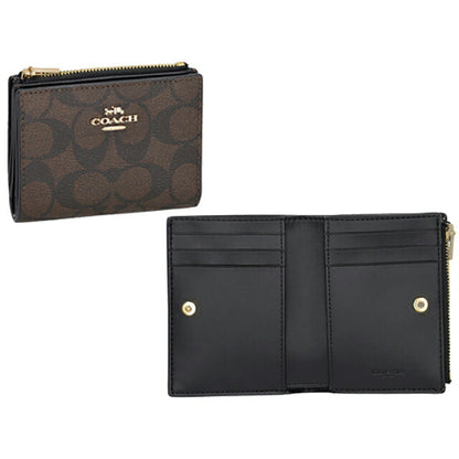 コーチ 二つ折り財布 レディース ブランド COACH CM852 ダークブラウン CM852-IMAA8-1