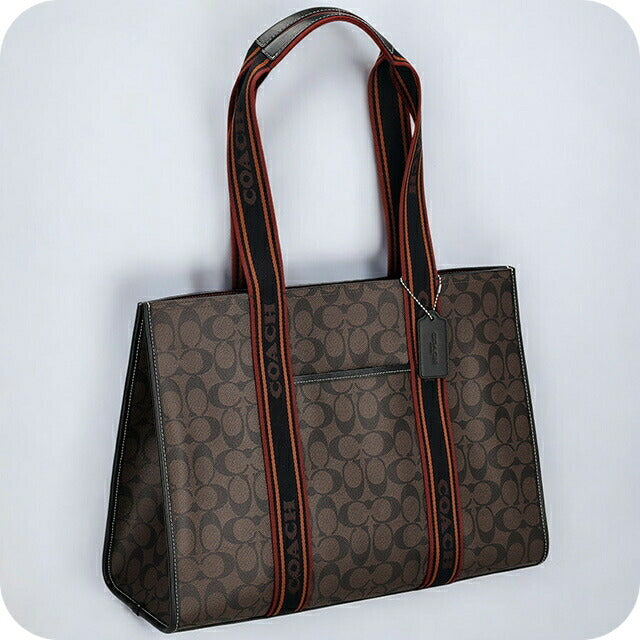 コーチ トートバッグ メンズ ブランド COACH シグネチャー CM865 SVBMC 1 ブラウンマルチ CM865-SVBMC-1