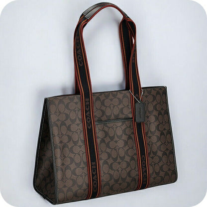 コーチ トートバッグ メンズ ブランド COACH シグネチャー CM865 SVBMC 1 ブラウンマルチ CM865-SVBMC-1