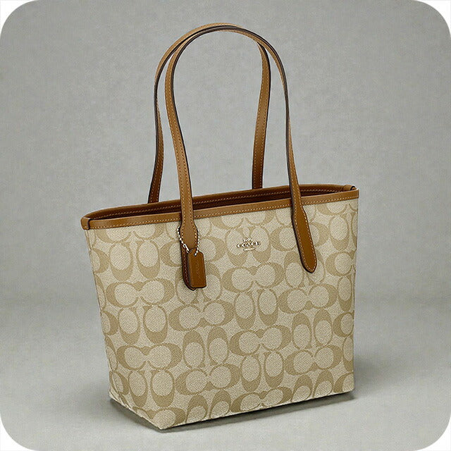 コーチ トートバッグ レディース ブランド COACH CN733 IMNLJ ライトベージュ/ライトブラウン 軽量 手提げ 高級 おしゃれ プレゼント 女性 実用的 かわいい