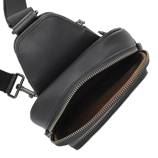 COACH　本革 ダークブラウン ×カーキ色ボディバッグ コーチ ボディバッグ メンズ ブランド COACH CO910 カーキ CO910