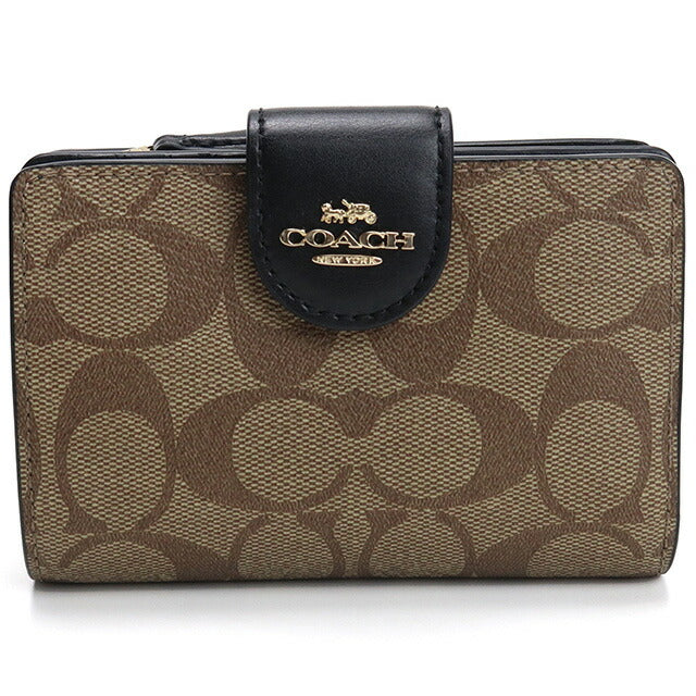 コーチ 二つ折り財布 レディース ブランド COACH ベトナム C0082 ブラウン系 ブラック 財布 COAC0082041