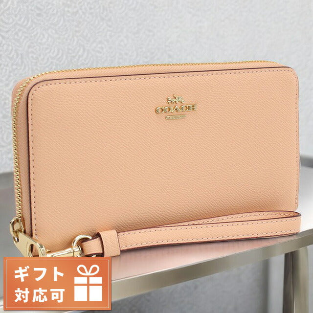 コーチ 長財布ラウンドファスナー レディース ブランド COACH レザー C3441 ピンク系 財布 COAC3441041