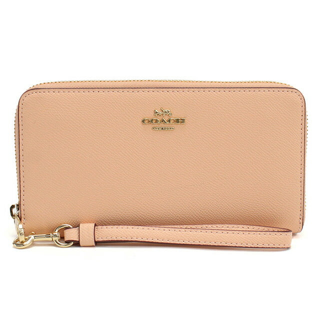 コーチ 長財布ラウンドファスナー レディース ブランド COACH レザー C3441 ピンク系 財布 COAC3441041