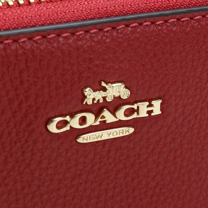 コーチ 長財布ラウンドファスナー レディース ブランド COACH レザー ミャンマー C4451 レッド系 財布 COAC4451031