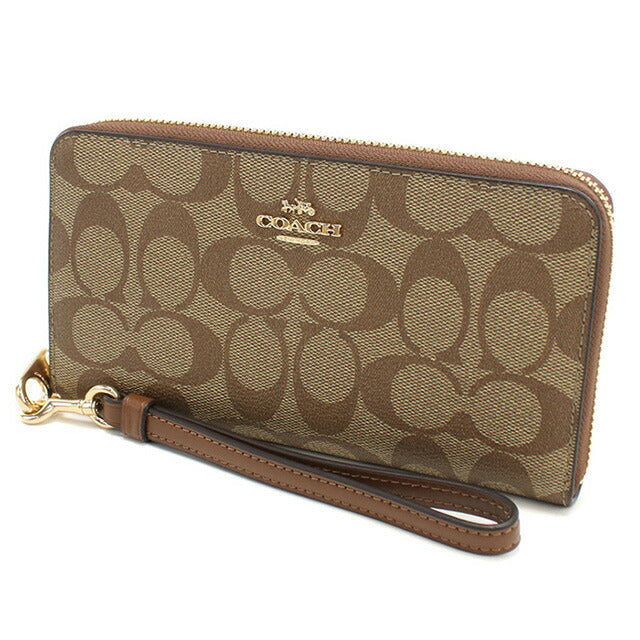 コーチ 長財布ラウンドファスナー レディース ブランド COACH C4452 ブラウン 財布 COAC4452041