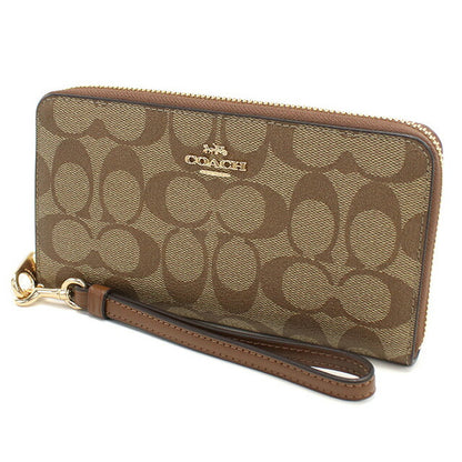 コーチ 長財布ラウンドファスナー レディース ブランド COACH C4452 ブラウン 財布 COAC4452041