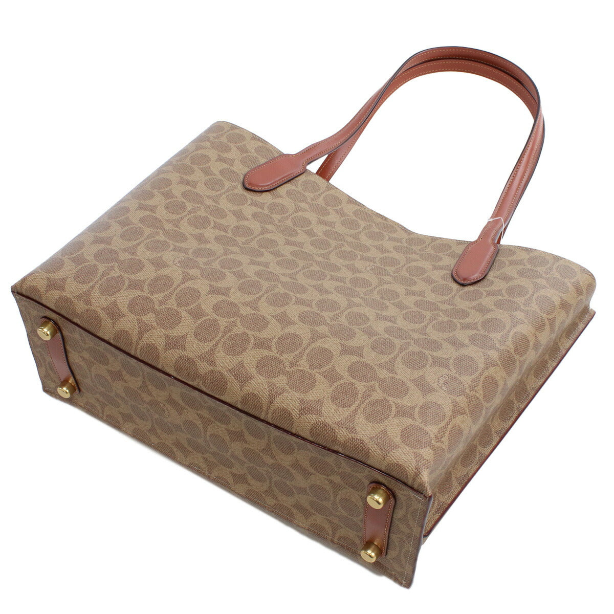 COACH トートバッグ タンブラウンベージュ レディース C0693 コーチ トートバッグ レディース PVC カンボジア C0693 ブラウン