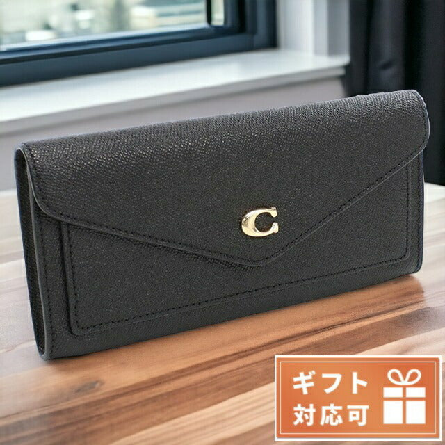 コーチ 長財布ニ折小銭入付き レディース レザー フィリピン C2326 ブラック 財布 COBC2326011