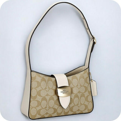 コーチ ショルダーバッグ レディース ブランド COACH シグネチャー CP005 IMDQC 1 ライトカーキ/チョーク CP005-IMDQC-1