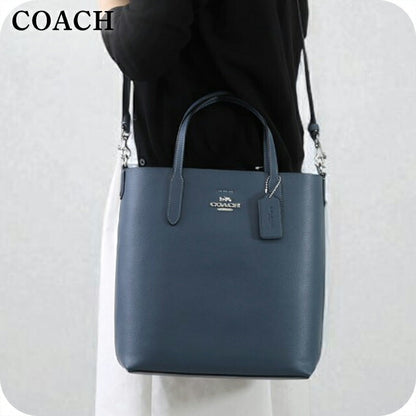 コーチ トートバッグ レディース ブランド COACH レザー CP036 SV/DE ネイビー 軽量 手提げ 高級 おしゃれ プレゼント 女性 実用的 かわいい