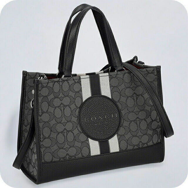 コーチ トートバッグ レディース ブランド COACH シグネチャー CQ877 SVRT6 1 スモーク ブラック CQ877-SVRT6-1