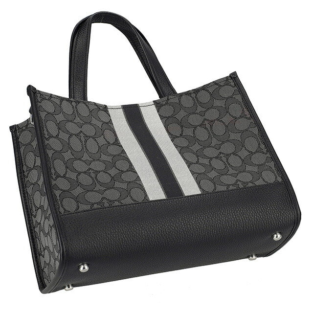 コーチ トートバッグ レディース ブランド COACH シグネチャー CQ877 SVRT6 1 スモーク ブラック CQ877-SVRT6-1