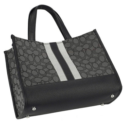 コーチ トートバッグ レディース ブランド COACH シグネチャー CQ877 SVRT6 1 スモーク ブラック CQ877-SVRT6-1