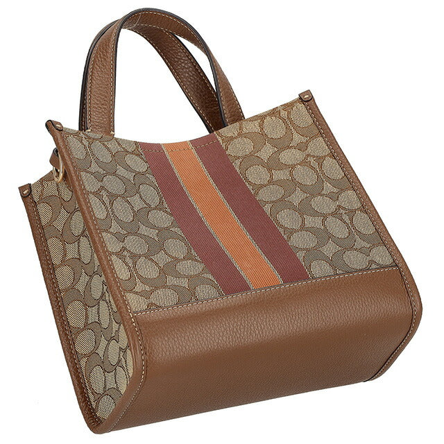 COACH コーチハンドバッグ　シグネチャー　レザーハンドバッグ　ダークブラウン 美品 COACH コーチ ハンドバッグ シグネチャー レザー ブラウン