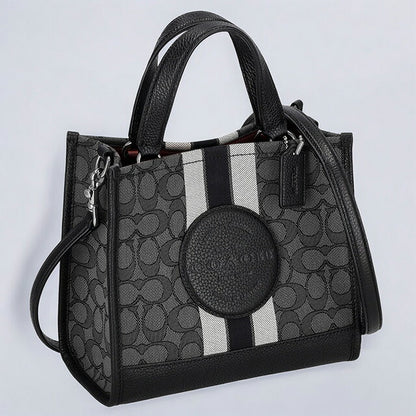コーチ ハンドバッグ レディース ブランド COACH シグネチャー CQ878 SVRT6 1 スモーク ブラック CQ878-SVRT6-1
