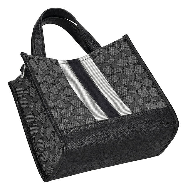 コーチ ハンドバッグ レディース ブランド COACH シグネチャー CQ878 SVRT6 1 スモーク ブラック CQ878-SVRT6-1