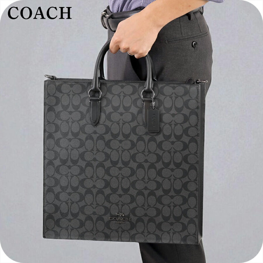 コーチ トートバッグ メンズ ブランド COACH CR314 QBMI5 チャコール/ブラック CR314-QBMI5-1