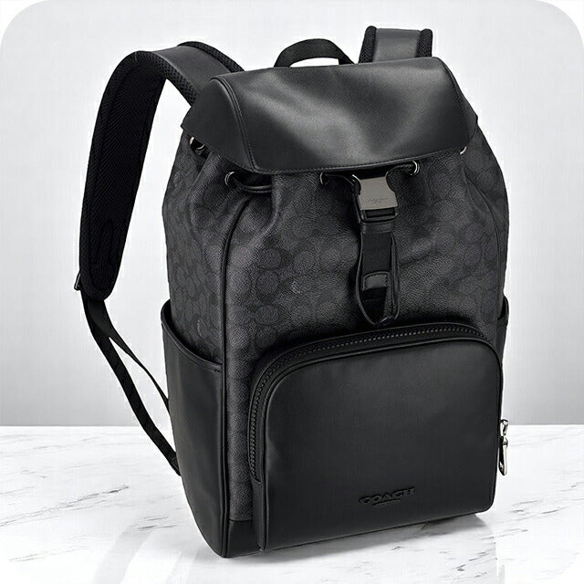 コーチ バックパック メンズ レディース ブランド COACH レザー CT707 ブラック CT707-QBMI5-1