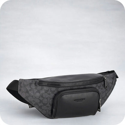 コーチ ボディバッグ メンズ ブランド COACH CT714 チャコール/ブラック CT714-QBMI5-1