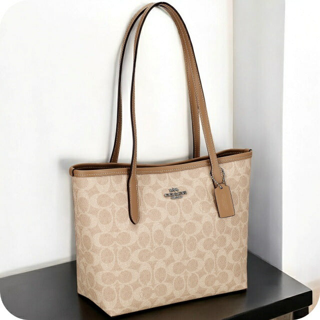 コーチ トートバッグ レディース ブランド COACH CU759 サンド CU759-SVPWH-1