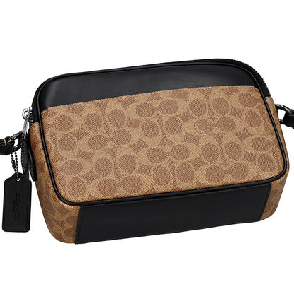 コーチ ショルダーバッグ メンズ ブランド COACH シグネチャー CV921 QBNRX 1 ブラウン/ブラック CV921-QBNRX-1