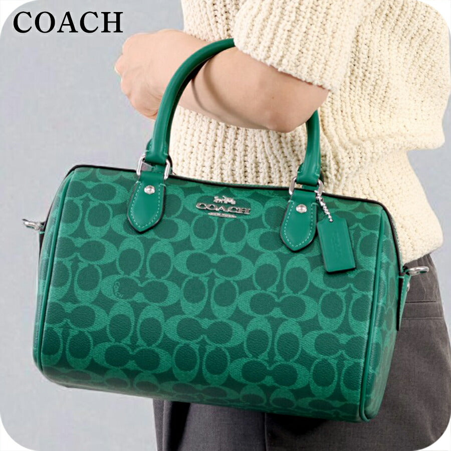 コーチ ハンドバッグ レディース ブランド COACH CV961 SVBH8 グリーン CV961-SVBH8-1