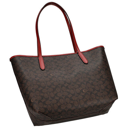 コーチ トートバッグ レディース ブランド COACH シグネチャー CV976 IMXD0 ウォルナット/ボールドレッド CV976-IMXD0-1