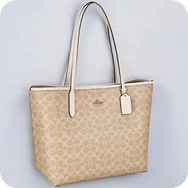 コーチ トートバッグ レディース ブランド COACH シグネチャー CV976 IMXDM サンド/チョーク CV976-IMXDM-1