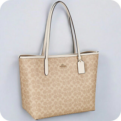 コーチ トートバッグ レディース ブランド COACH シグネチャー CV976 IMXDM サンド/チョーク CV976-IMXDM-1