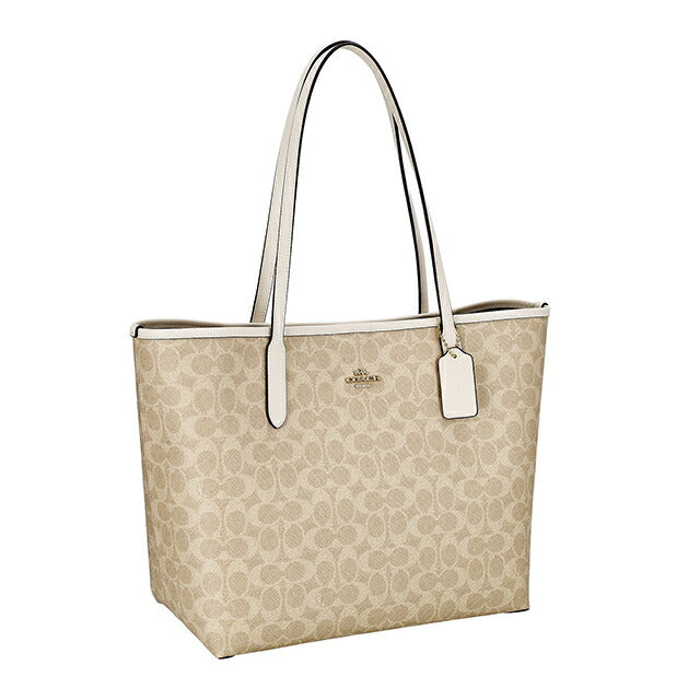 コーチ トートバッグ レディース ブランド COACH CV976 IMXDM ライトベージュ/ホワイト 軽量 手提げ 高級 おしゃれ プレゼント 女性 実用的 かわいい