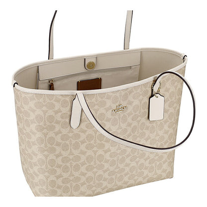 コーチ トートバッグ レディース ブランド COACH CV976 IMXDM ライトベージュ/ホワイト 軽量 手提げ 高級 おしゃれ プレゼント 女性 実用的 かわいい