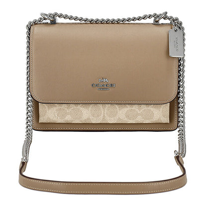 蔻驰单肩包女士品牌 COACH 柬埔寨 CV978 SVPWH 米色斜挎包奢华时尚礼物女士实用可爱