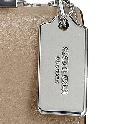 蔻驰单肩包女士品牌 COACH 柬埔寨 CV978 SVPWH 米色斜挎包奢华时尚礼物女士实用可爱