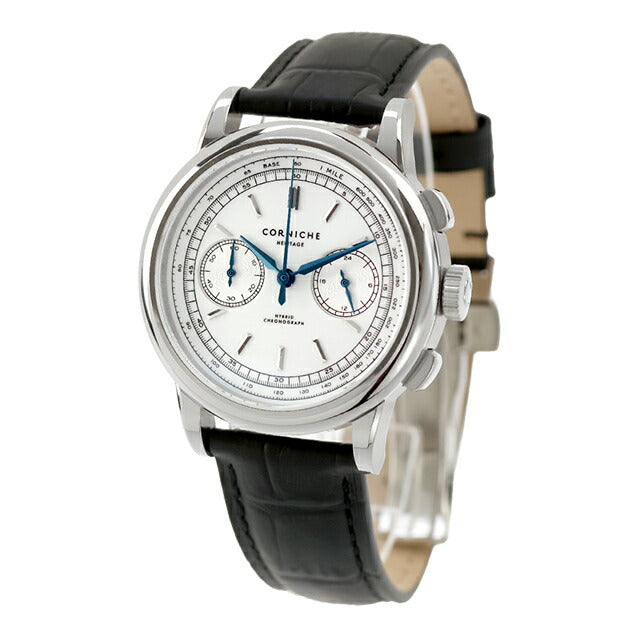【新品】 CORNICHE 腕時計 メンズ CW-HC-SWB ヘリテージ Heritage Chronograph クォーツ 電池式（TMI/SEIKO VK64） ホワイトxブラック アナログ表示 CW-HC-SWB ｜ コーニッシュ(CORNICHE) - 腕時計のななぷれ