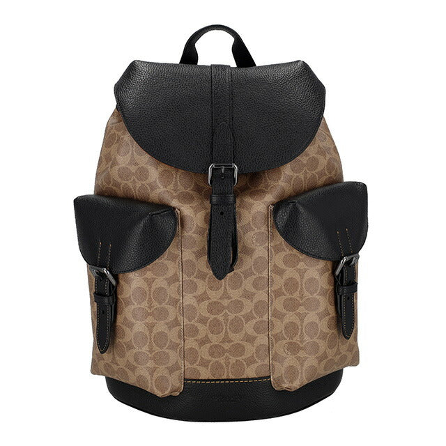 コーチ バックパック メンズ ブランド COACH CW211 ライトブラウン/ブラック CW211-QBNRX-1