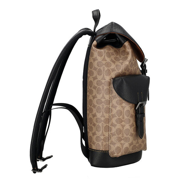 コーチ バックパック メンズ ブランド COACH CW211 ライトブラウン/ブラック CW211-QBNRX-1