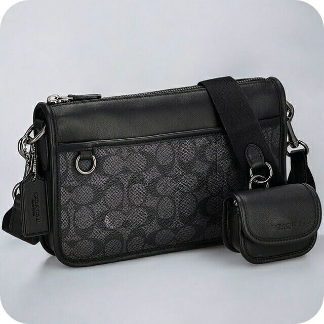 コーチ ショルダーバッグ メンズ ブランド COACH シグネチャー CW373 QBMI5 チャコールグレー/ブラック CW373-QBMI5-1
