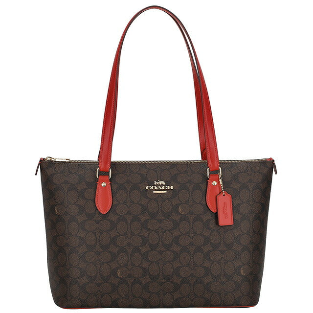 コーチ トートバッグ レディース ブランド COACH CW381 ブラウン/レッド CW381-IMXD0-1