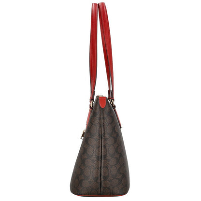 コーチ トートバッグ レディース ブランド COACH CW381 ブラウン/レッド CW381-IMXD0-1